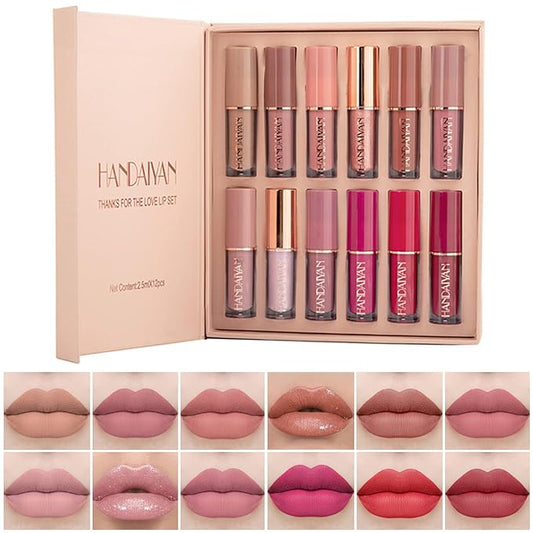 Vibesbuy® Handaiyan 12 Pcs Velvet Matte Liquid Lipstick Set