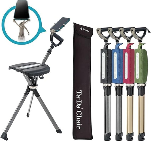 Vibesbuy® Walking Cane with Chair for Camping, Hiking and Elderly