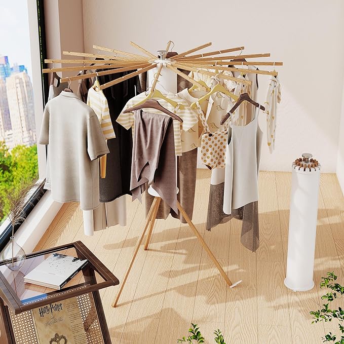 Vibesbuy®  Foldable Tripod Clothes Drying Rack