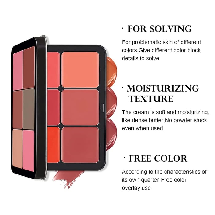 Vibesbuy® 12 Colors Cream Blush Palette